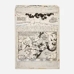 Michael Golden, The Defenders #54 - "A Study in Survival" - Page 1, 1977, Ink on paper