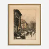 Luigi Kasimir, Port St. Denis, Paris, 1925, Etching on paper