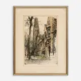 Luigi Kasimir, Yale, Harkness Hall, 1927, Etching on paper