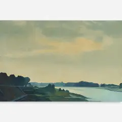 Jane Pronko, Loire Valley, 1977, Acrylic on canvas