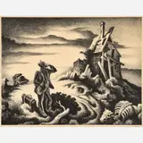 Prodigal Son by Thomas Hart Benton, 1939, Lithograph on paper, sold Jun 2025