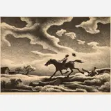 Spring Tryout by Thomas Hart Benton, 1943, Lithograph on paper, sold Jun 2025