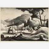 Sorghum Mill by Thomas Hart Benton, 1969, Lithograph on paper, sold Jun 2025
