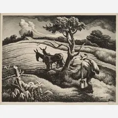Thomas Hart Benton, Approaching Storm, 1938, Lithograph on paper