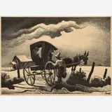 Gateside Conversation by Thomas Hart Benton, 1946, Lithograph on paper, sold Jun 2025
