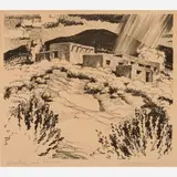 Coy Avon Seward, Sunshine and Shower, 1928, Lithograph