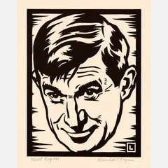 Herschel C. Logan, Will Rogers, 1936, Woodcut on paper