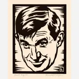 Herschel C. Logan, Will Rogers, 1936, Woodcut on paper