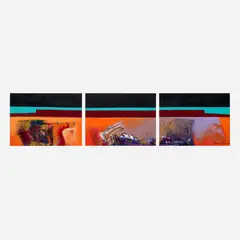 Dan Namingha, Landscape Series #8, 1995, Acrylic on paper