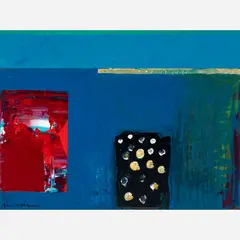 Dan Namingha, Landscape II, 1997, Acrylic on paper
