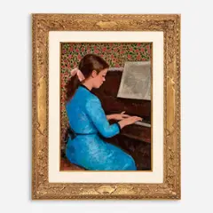 François Gall, Jeune Fille au Piano, 1970, Oil on canvas