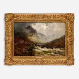 Alfred Fontville de Breanski, In Glencoe N.B. (alternatively, Evening in Glen Finlas), Oil on canvas
