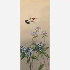 Edward Von Siebold Dingle, Ruby-Throated Hummingbird, Watercolor on illustration board