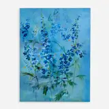 Bev Gegen, Delphinium, Acrylic on canvas