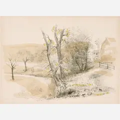 Robert Sudlow, Spring, Pioneer Bluffs, 1982, Lithograph