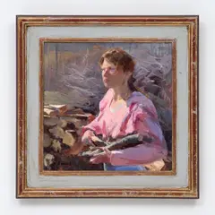 Steve Gerhartz, Wendi Carrying Wood, 1993, Oil on canvas