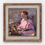 Steve Gerhartz, Wendi Carrying Wood, 1993, Oil on canvas