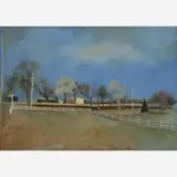 Ion Paleologue, Tornado Alert, circa 1960s, Oil on canvas