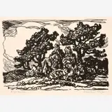 Birger Sandzén, Mountain Slope, 1925, Lithograph on paper