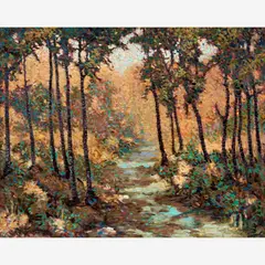 Franz Josef Bolinger, Spring Time Brook, Oil on canvas