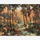 Franz Josef Bolinger, Spring Time Brook, Oil on canvas