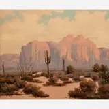 Richard Kruger, Superstition Mountain, Oil on canvas
