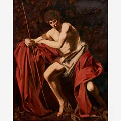 Bob Holloway, Copy of Caravaggio's St. John the Baptist, Oil on canvas