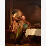 Samuel Edmonston, Falstaff at the Boar's Head Inn, Oil on canvas