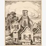 Birger Sandzén, In Old Central City, 1933, Lithograph on paper