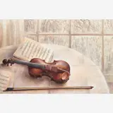 Milford Greer, The Violin, Oil on Masonite