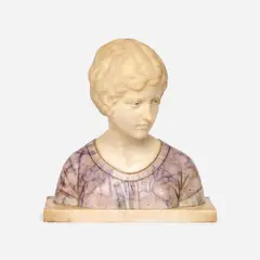 Pensiero d'Amore (The Thought of Love), early 20th c. by Giovanni Bessi, Marble, offered May 2023