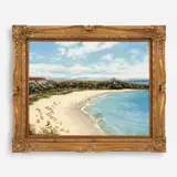 Cindy Fauntz, Untitled beach scene, circa 1970s, Oil on canvas