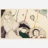 Leticia Tarrago, Mardi Gras in New Orleans, 1973, Etching and aquatint on paper
