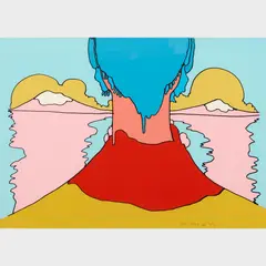 Peter Max, Moving Ahead, 1972, Color lithograph
