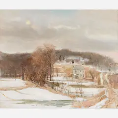 Thawing Farm by Robert Sudlow, 1985, Oil on canvas, offered Oct 2021