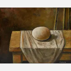 Egg by Lester Raymer, 1990, Oil on panel, offered Oct 2021