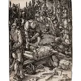 Christ Nailed to the Cross, 1509 From The Small Passion by Albrecht Durer, Woodcut on paper, offered Oct 2021