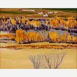 Buffalo Kaplinski, White Spring Ranch, 1975, Acrylic