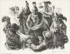 The Osage Trade by Charles Banks Wilson, 1977, Lithograph on paper, offered Oct 2021