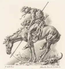 Trail's End by Charles Banks Wilson, 1973, Lithograph on paper, offered Oct 2021