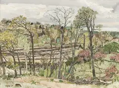 Birds of a Feather by Robert Green, 1976, Watercolor on paper, offered Oct 2021