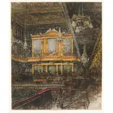 Vienna Concert Hall by Estate of Luigi Kasimir, Color etching on paper, offered Oct 2021