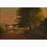 William McKendree Snyder, Untitled (Jefferson County Farmstead), Oil on canvas