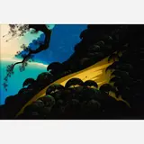 Eyvind Earle, Carmel Gold, 1988, Serigraph on paper