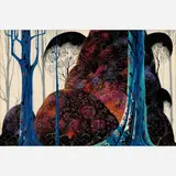 Eyvind Earle, Jewel Forest, 1988, Serigraph on paper
