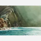 James R. Hamil, Untitled coastal scene, Watercolor on paper