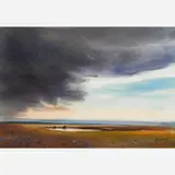 James R. Hamil, Untitled landscape, Watercolor on paper