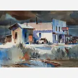Don Brackett, Coldwater, 1974, Watercolor on paper