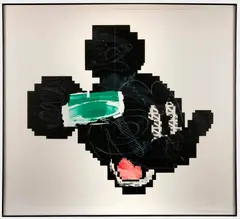 Scenes from the American West (Mickey Mouse) by Vernon Fisher, 1990, Color lithograph on paper, offered Jun 2021