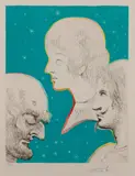 Meriville and His Sons Reunited by Salvador Dalí, 1969, Color lithograph on paper, offered Jun 2021